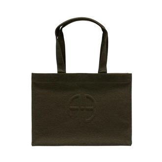 Anine Bing Tote Bags, female, Green, Size: ONE SIZE Lara Shopping Bag