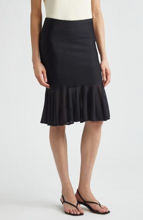 Toteme Fluted Sweater Skirt in Black at Nordstrom, Size X-Small
