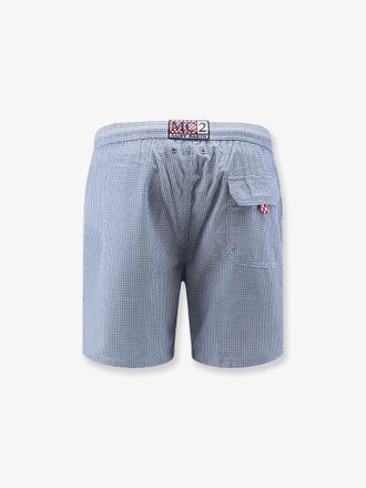 MC2 Saint Barth Micro Textured Nylon Swim Shorts - Blue
