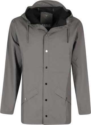 Rains Rain Jackets, male, Gray, Size: L Raincoat Jacket