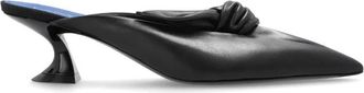 Lanvin Leren Schoenen met Hoge Hak - Dames - Muiltjes - Zwart - 37 EU - Leer - Schoenen