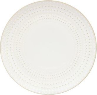 Atmosphera Lote De 6 Platos Llanos Con Borde De Lunares Camille, 27 Cm, Blancos - Atmosphera Cr&eacute;ateur DInt&eacute;rieur