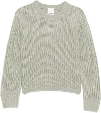 Allude Ribbed-knit Crew-neck Sweater