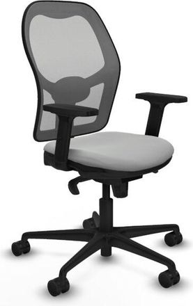 Piqueras y Crespo Piqueras Y Crespo - Jorquera Sincro Malla Gris Similpiel Gris Claro Brazos 2d Base Nailon Ruedas 65mm Nailon