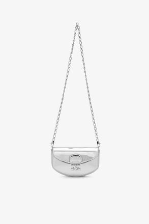 Ganni Silver Apo-G Wallet On Chain