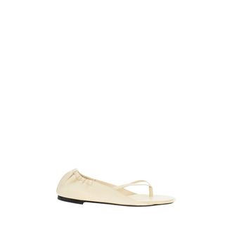 Jacquemus Flat Sandals, female, White, Size: 10 US Nu-Pieds Thong Sandals