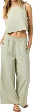 O'Neill Sanders 2 Wide Leg Pants In Desert Sage
