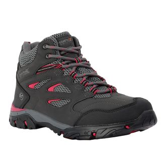 Regatta Womens/Ladies Holcombe IEP Mid Hiking Boots (Ash/Pink Potion) - Black/Dark Grey material_Synthetic - Size UK 6