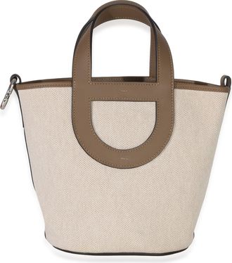 Herm&egrave;s Herm&egrave;s Toile H Swift Ecru Beige De Weimar In-The-Loop 18 PHW