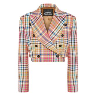 Vivienne Westwood Blazers, female, Multicolor, Size: XS LS Cut Off Jacket