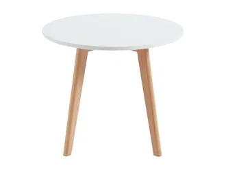 VENTE-UNIQUE.COM Mesa de comedor madera color natural claro, blanco