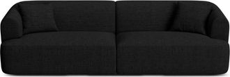 Cosmopolitan Design Sof&aacute; modular 4 plazas tejido estructural negro