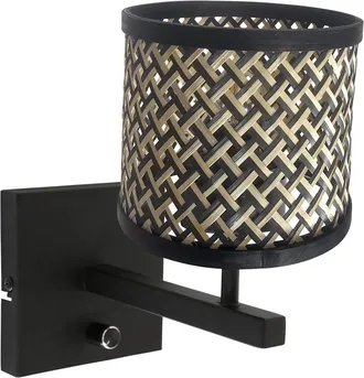 Steinhauer Steinhauer - Aplique De Pared - Stang - Negro - Bamb&uacute; Metal