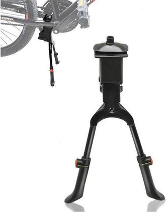 OEM 1 Unidad, Soporte Para Bicicleta De Doble Pata, Soporte De Aluminio Ajustable Para Bicicleta, Negro (altura Ajustable: 32-36 Cm)