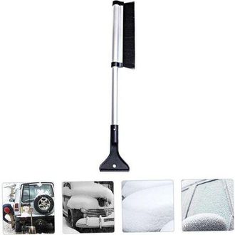 OEM Unidad De Pala De Nieve Plateada, Rascador De Nieve Y Hielo Telesc&oacute;pico Para Coche, Escoba Quitanieves Extra&iacute;ble, Rascador De Hielo, Accesorios Para C