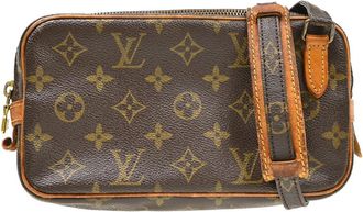 Louis Vuitton Pochette Marly Bandouliere Monogram Canvas Brown Canvas Handbag (Pre-Owned)