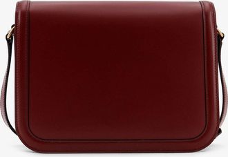 Valentino Garavani Womens 9to5 Leather Shoulder Bag Red Calf - Bos Taurus