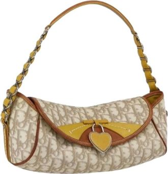 Dior Pre-owned Vintage PVC Trotter Shoulder Bag - - Pre-owned - Donna - Beige - ONE SIZE