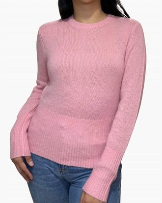 White + Warren Laurel Cinched Waist Sweater In Tea Rose
