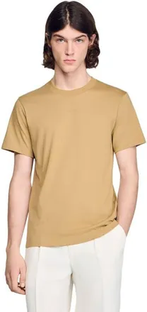 Sandro Cotton T-shirt in Beige at Nordstrom, Size Xx-Large