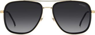 Carrera 58mm Gradient Pilot Sunglasses in Black/Dark Grey Sf at Nordstrom