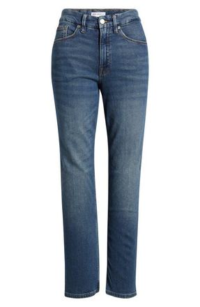 Good American Good Icon High Waist Straight Leg Jeans in Indigo1082 at Nordstrom