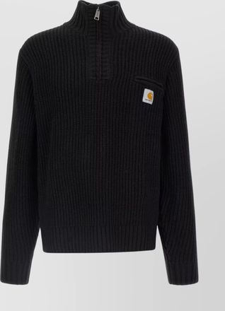 Carhartt Work in Progress half zip sweater ribbed texture