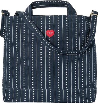 Carhartt Work in Progress Grote Hart Streep Tote Tas - Heren - Shoppers - Blauw - ONE Size - Katoen - Tassen