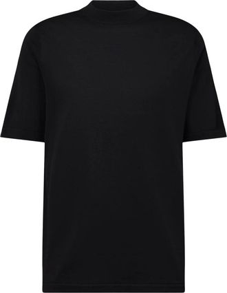 Drykorn Micano 10 fijngebreid T-shirt - Heren - T-shirts - Zwart - M - Katoen - Tops