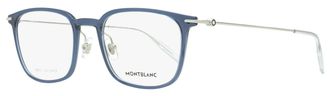 Montblanc MB0100O Rectangular Metal Frame Eyeglasses - Blue