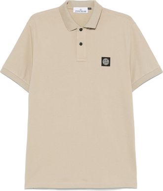 Stone Island Polo con motivo Compass - Marrone