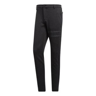 adidas Solid Color Button Slim Fit Sports Pants Mens Black GD9086