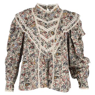 Isabel Marant Paisley Print Reign Blouse in Multicolor Cotton