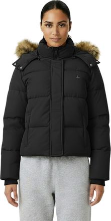Jack Wills Riley-pufferjas voor dames (Zwart)