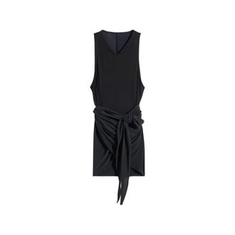 Christophe Lemaire Sleeveless Tops, female, Black, Size: XS Sleeveless Wrap Top