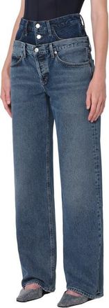 A Gold E Elson Double Waist Jeans in Pendulum/Portrait at Nordstrom, Size 24