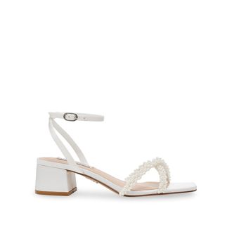 Steve Madden Womens Satin Gabby P 985 Sandals - White - Size UK 4