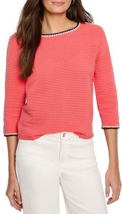 Nic+Zoe Ottoman Stitch Sweater in Guava at Nordstrom Rack, Size X-Large