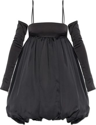 Rotate Off-the-Shoulder Jurk - Dames - Feestkleedjes - Zwart - XS - Polyester - Kleedjes
