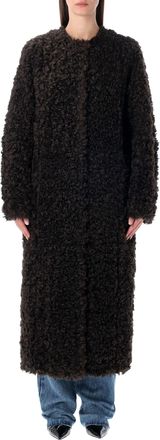 Stand Studio Stand Studio Renata Curly Faux Fur Coat