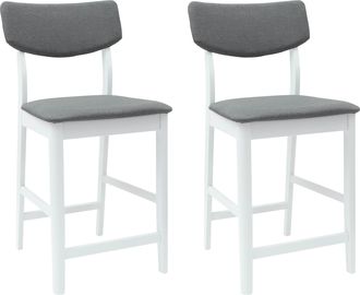 vidaXL Sillas De Comedor 2 Uds. Madera De Caucho S&oacute;lido Vidaxl