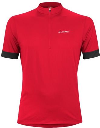 LOEFFLER Bike Shirt Half-Zip Pukka Velotrikot f&uuml;r Herren | rot