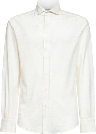 Brunello Cucinelli White Linen And Cotton Shirt