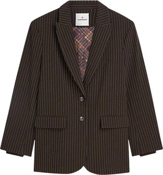 Summum Boyfriend Blazer - Dames - Jassen - Bruin - Maat: L Leer