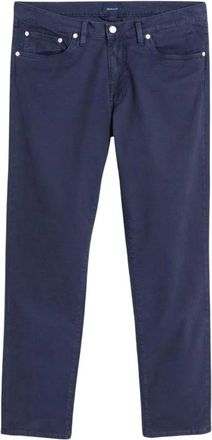 GANT Comfort Chino - Straight Fit - Heren - Chinos - Blauw - W29 L34 - Katoen - Broeken