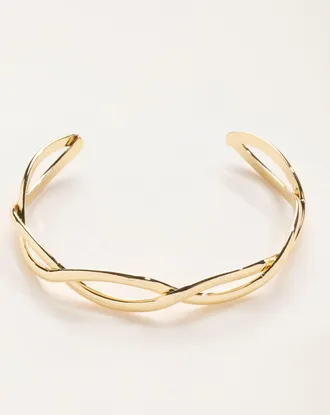 Fat Face FatFace Twist Bangle in Gold Tone
