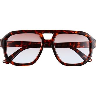 Vince Camuto 128mm Gradient Aviator Sunglasses in Tortoise at Nordstrom Rack