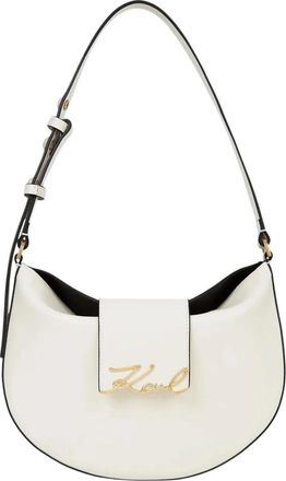 Karl Lagerfeld Sac lune K/Signature B1W30059 - Dames - Schoudertassen - Wit - ONE Size - Leer - Tassen