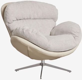 Sklum Sill&oacute;n Giratorio En Tela Boucl&eacute; Amanda Sklum