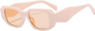 Generic Square Mens Outdoor Sunglasses Commuter Sports Driving Sun Glasses(Beige)